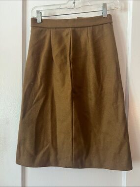Vintage Brown Wool Women's Skirt